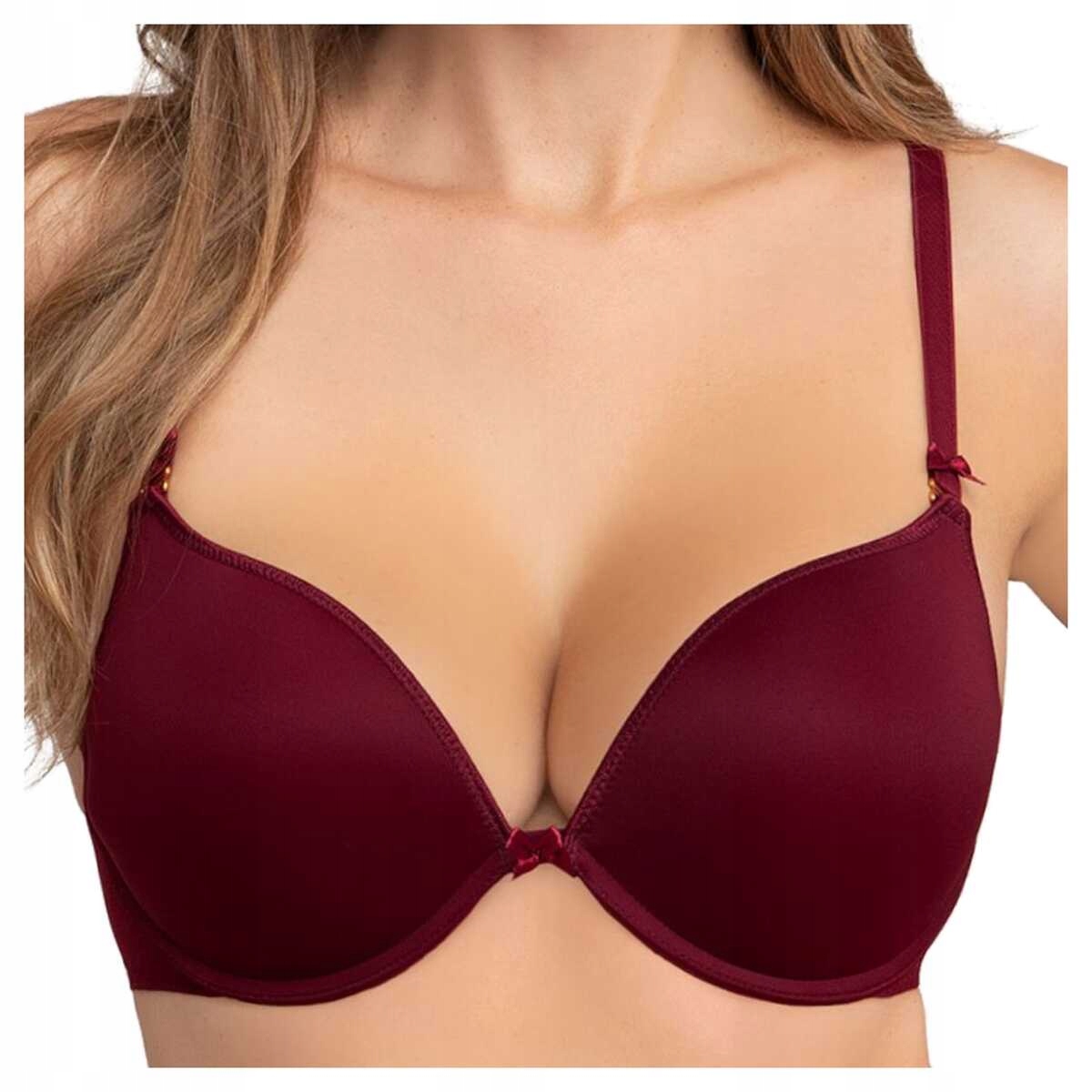 Corin hladká podprsenka Dolly push up 16872 burgundy 70B