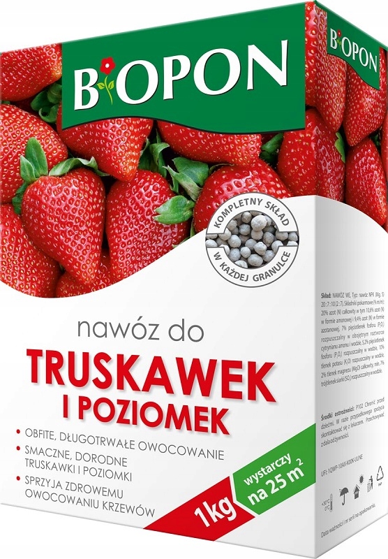 

Biopon nawóz granulowany do Truskawek Poziomek 1kg