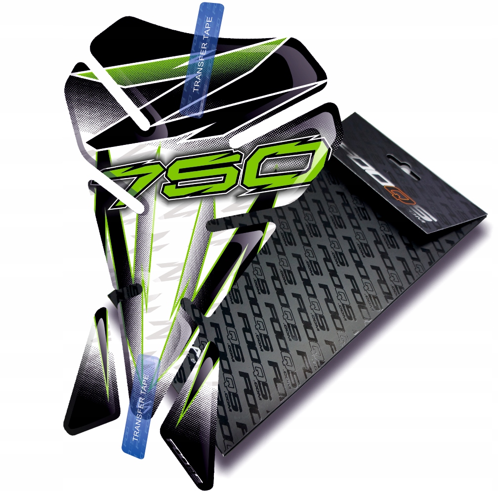 Tank-pad V1 od firmy Fooqs pro Kawasaki Z 750 Bílý Zelený