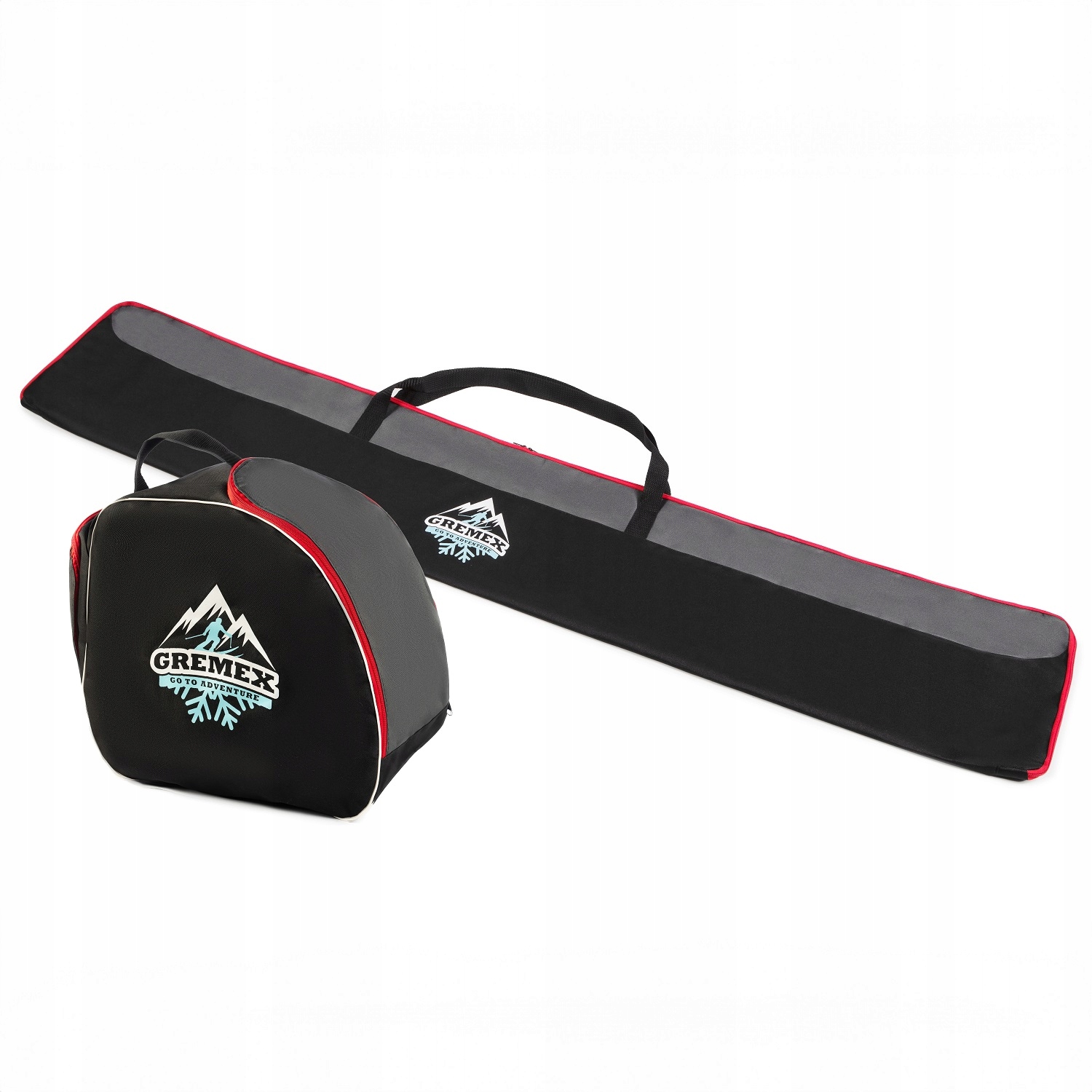 Zestaw Pokrowiec Plecak Torba Na Narty+buty Grafit 180