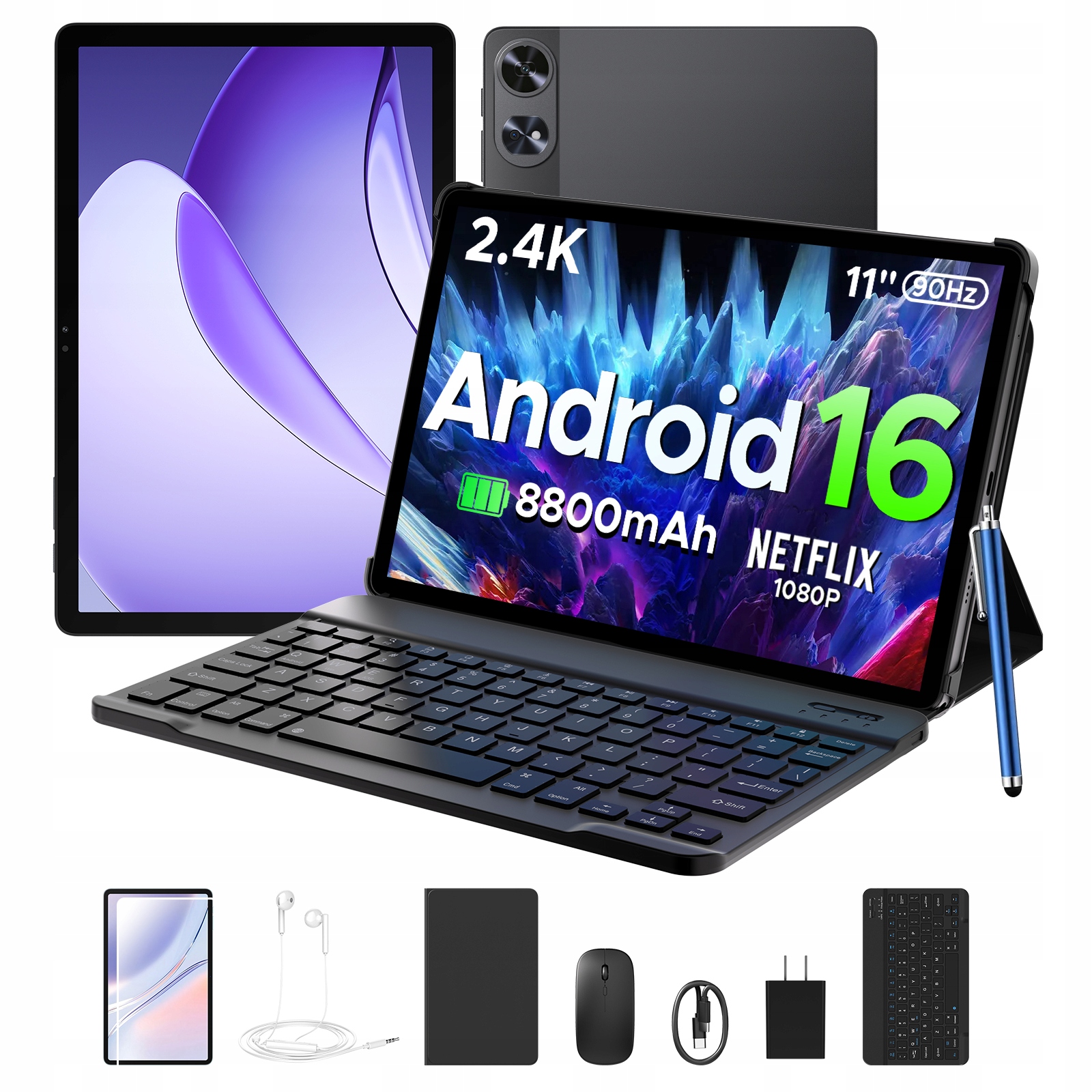 Tablet Pockam P11PRO 11'' Android16 8/128GB 8800mAh 90Hz WiFi Gps Zestaw