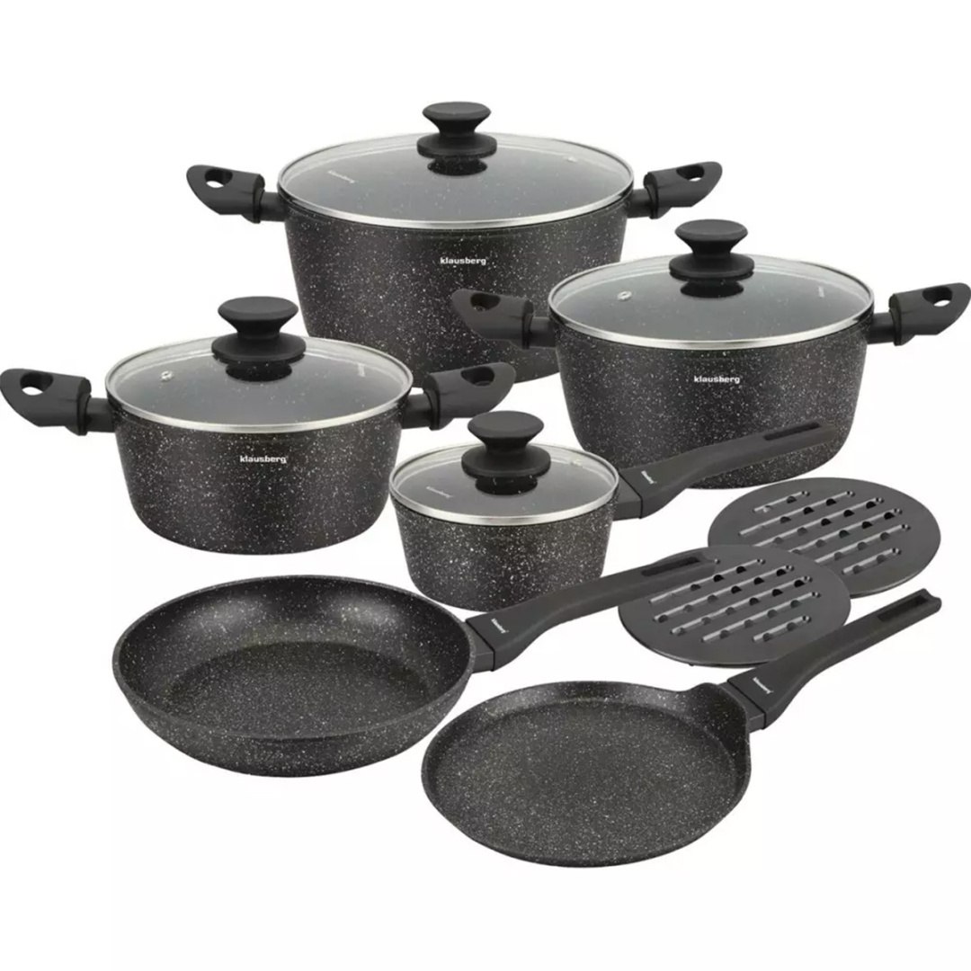 Большой мраморный набор кастрюль 2X сковорода кастрюля набор кастрюль KLAUSBERG