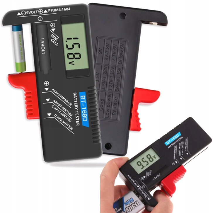 MIERNIK TESTER POZIOMU BATERII AA AAA AKUMULATORÓW