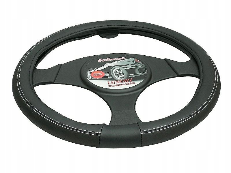 POKROWIEC KIEROWNICY 37-39.5CM CZARNY 42413