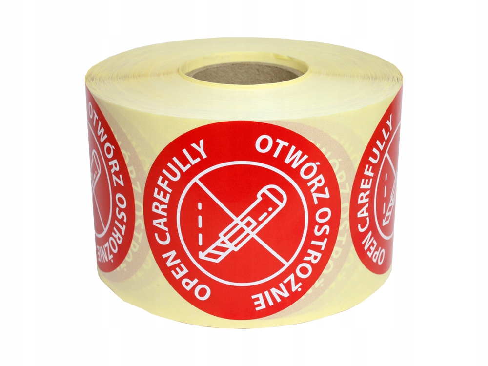 

Etykiety fi 70 Otwórz Ostrożnie