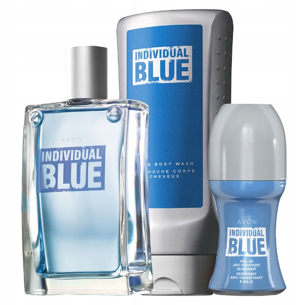 Zestaw AVON dla Niego Individual Blue Perfumy + Żel + Dezodorant w Kulce