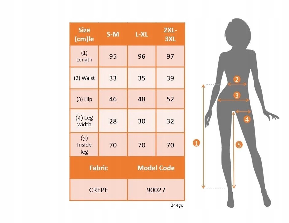 Damskie Spodnie Z Krepy We Wzór W Pepitkę I Ozdobnymi Guzikami Czarny / 2XL Materiał dominujący lycra