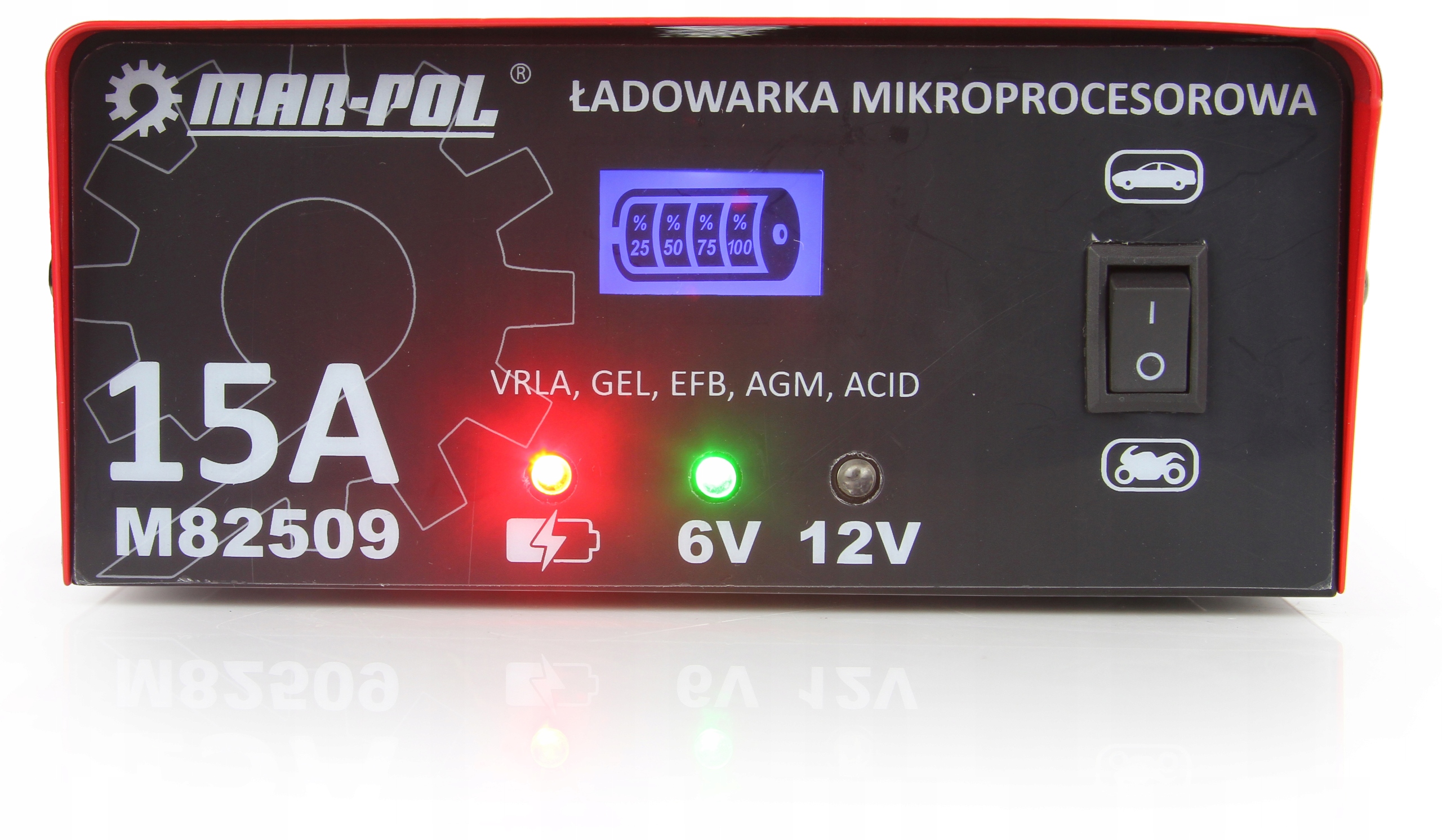 МИКРОПРОЦЕССОРНЫЙ аккумуляторный выпрямитель 6 В/12 В, модель M82509
