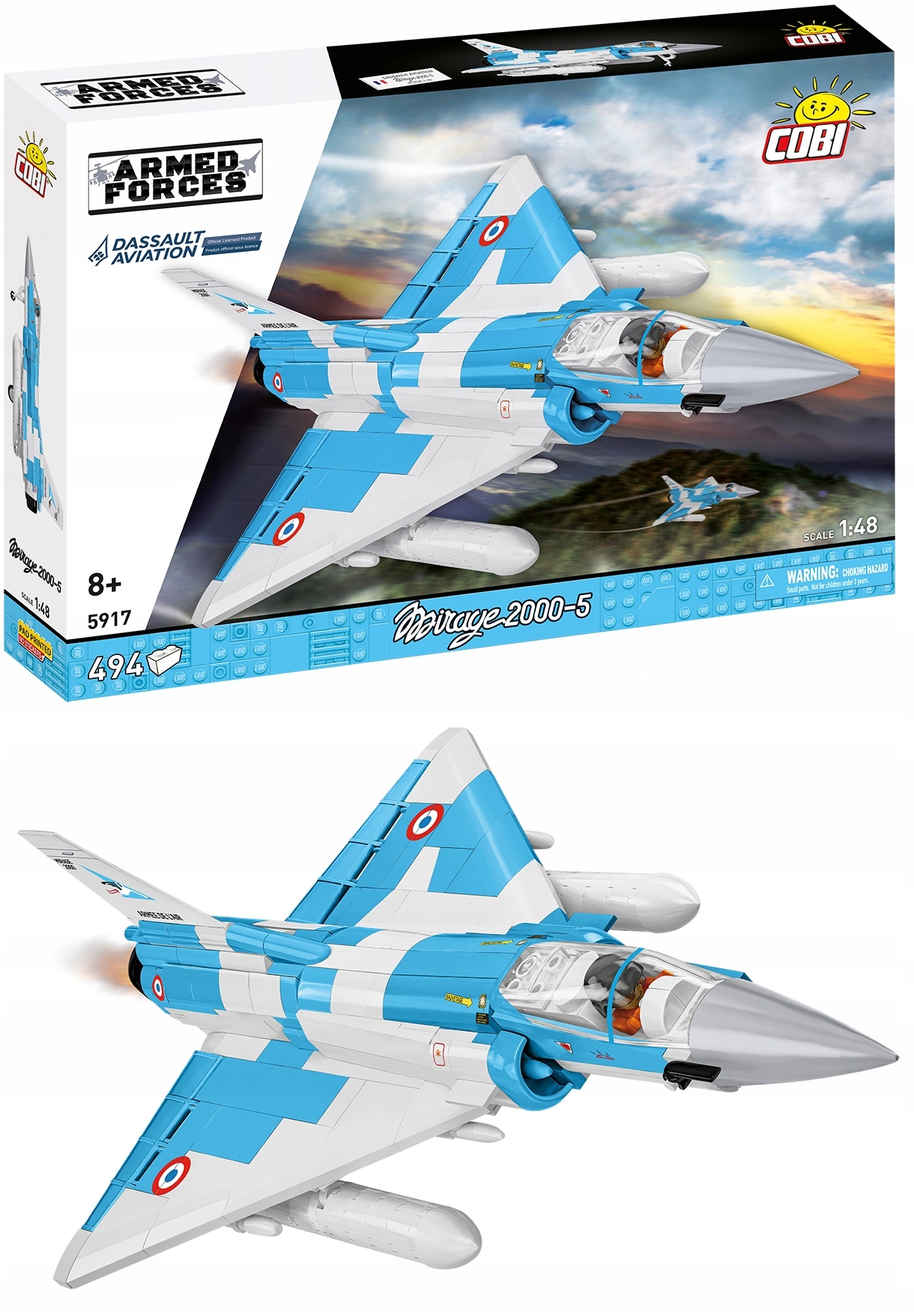 Klocki Cobi 5917 Samolot Mirage 2000-5 Armed Forces 494 El.