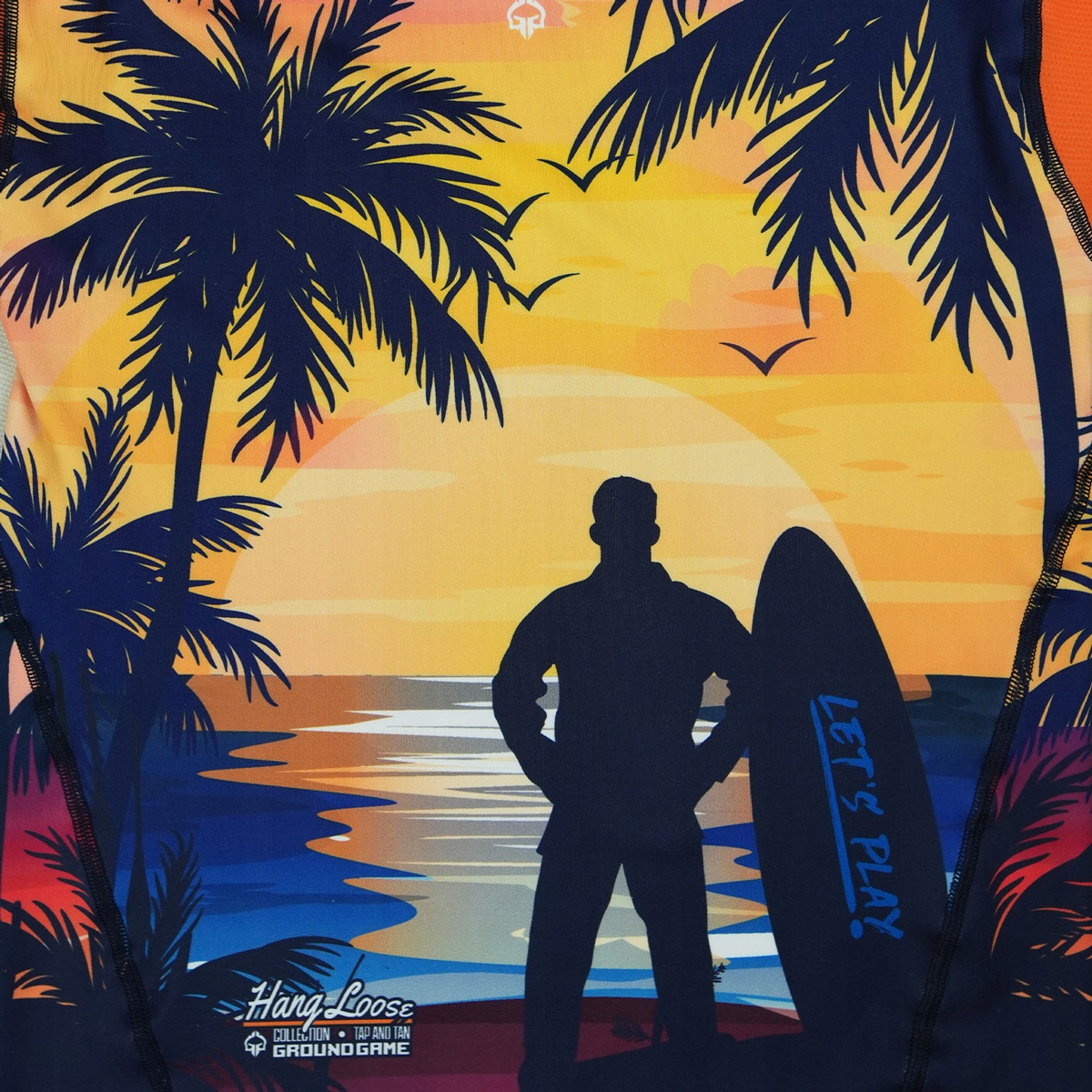 Ground Game Rashguard "Hang Loose" Krótki Rękaw XL Rozmiar XL
