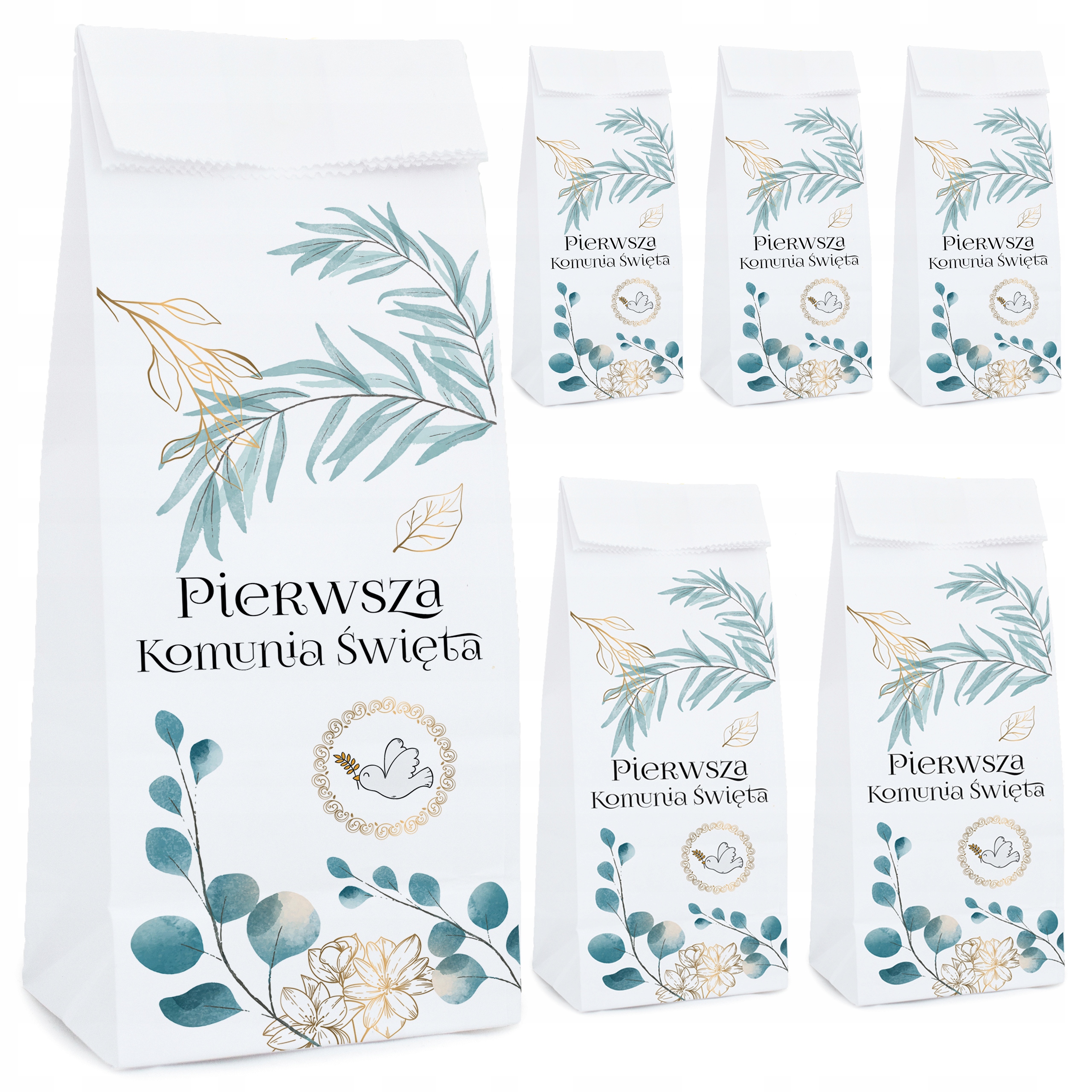 PODZIĘKOWANIE NA KOMUNIĘ ŚWIĘTĄ PRZYJĘCIE CHRZEST Z NADRUKIEM DLA GOŚCI [1]