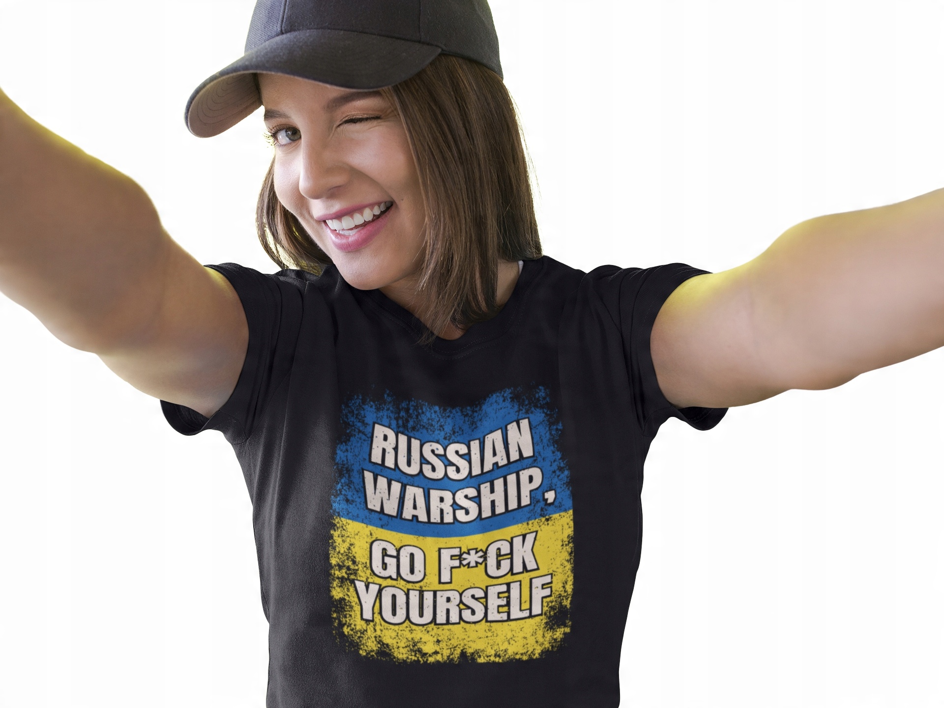 

Damska Koszulka T-shirt Wolna Ukraina Flaga M