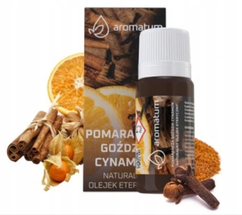 

Naturalny Olejek Pomarańcza Goździk Cynamon