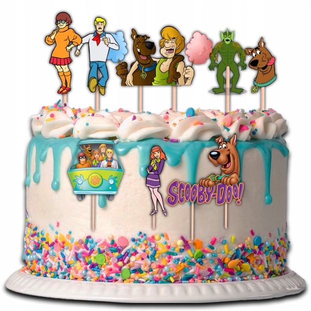 TOPPER SCOOBY DOO NA TORT BABECZKI POSTACI 11 sztuk