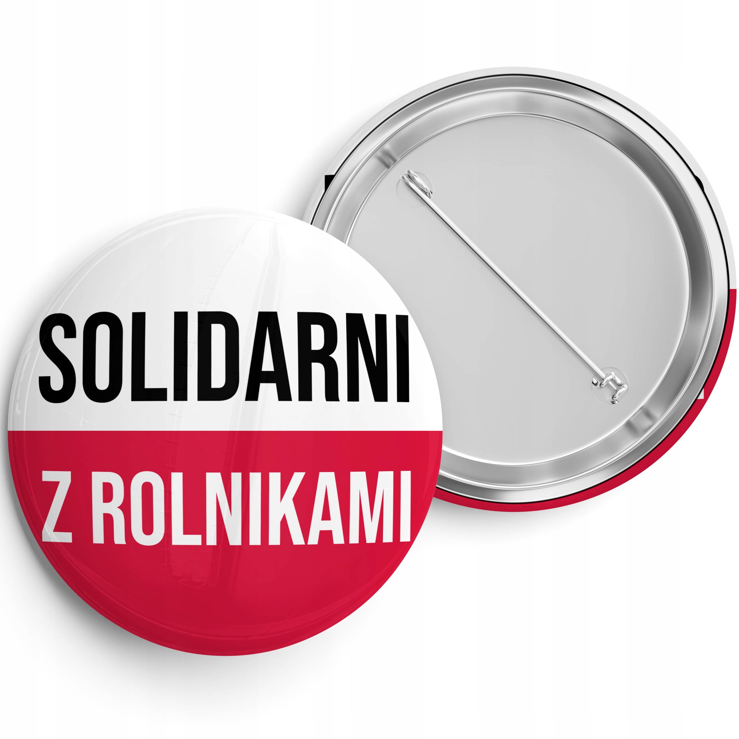 PRZYPINKA 44mm AGRAFKA STRAJK PROTEST ROLNIKÓW SOLIDARNI Z ROLNIKAMI WZORY