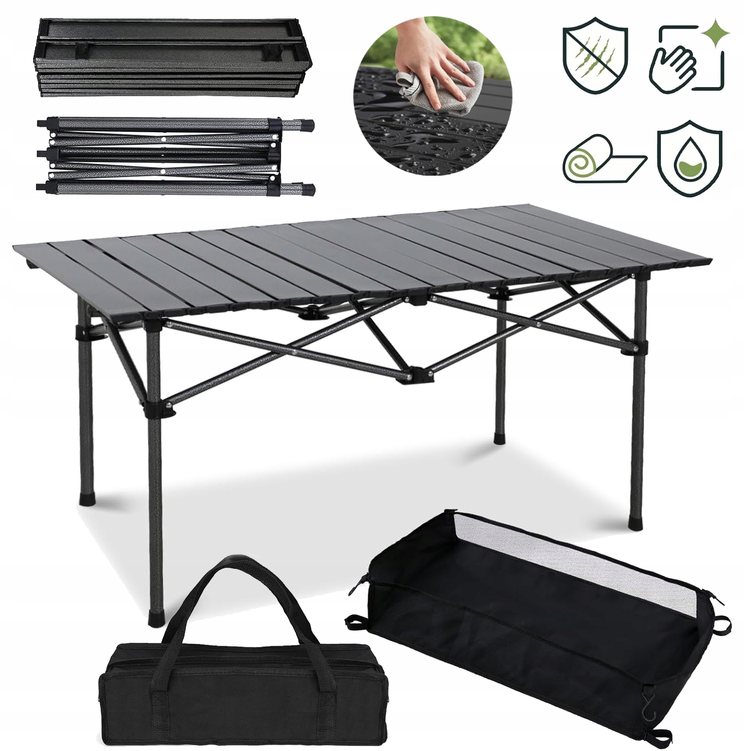Stół Składany Turystyczny Ogrodowy Cateringowy Stolik Na Taras Aluminium