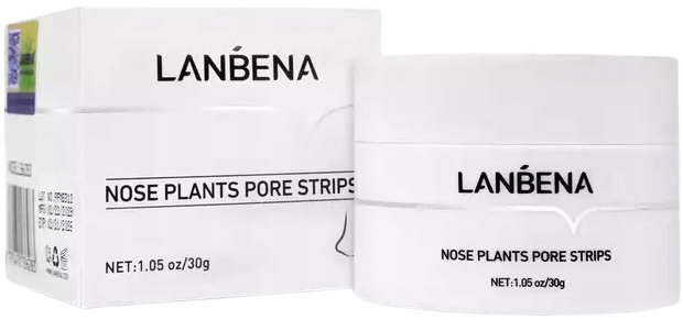LANBENA WHITE BIAŁA MASKA 60 PLASTRÓW Zaskórniki Odblokowanie porów