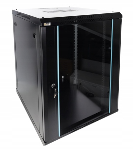 Szafa Rack 15U 19” wisząca do złożenia 600x600 czarna RWA1566-B