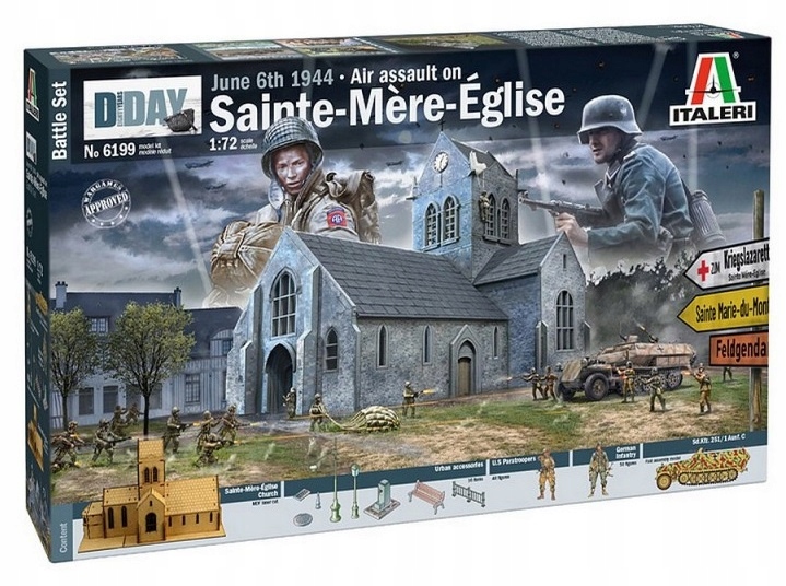 1:72 Battleset: Wwii Battle of Normandy Sainte-Mere-Eglise 1944
