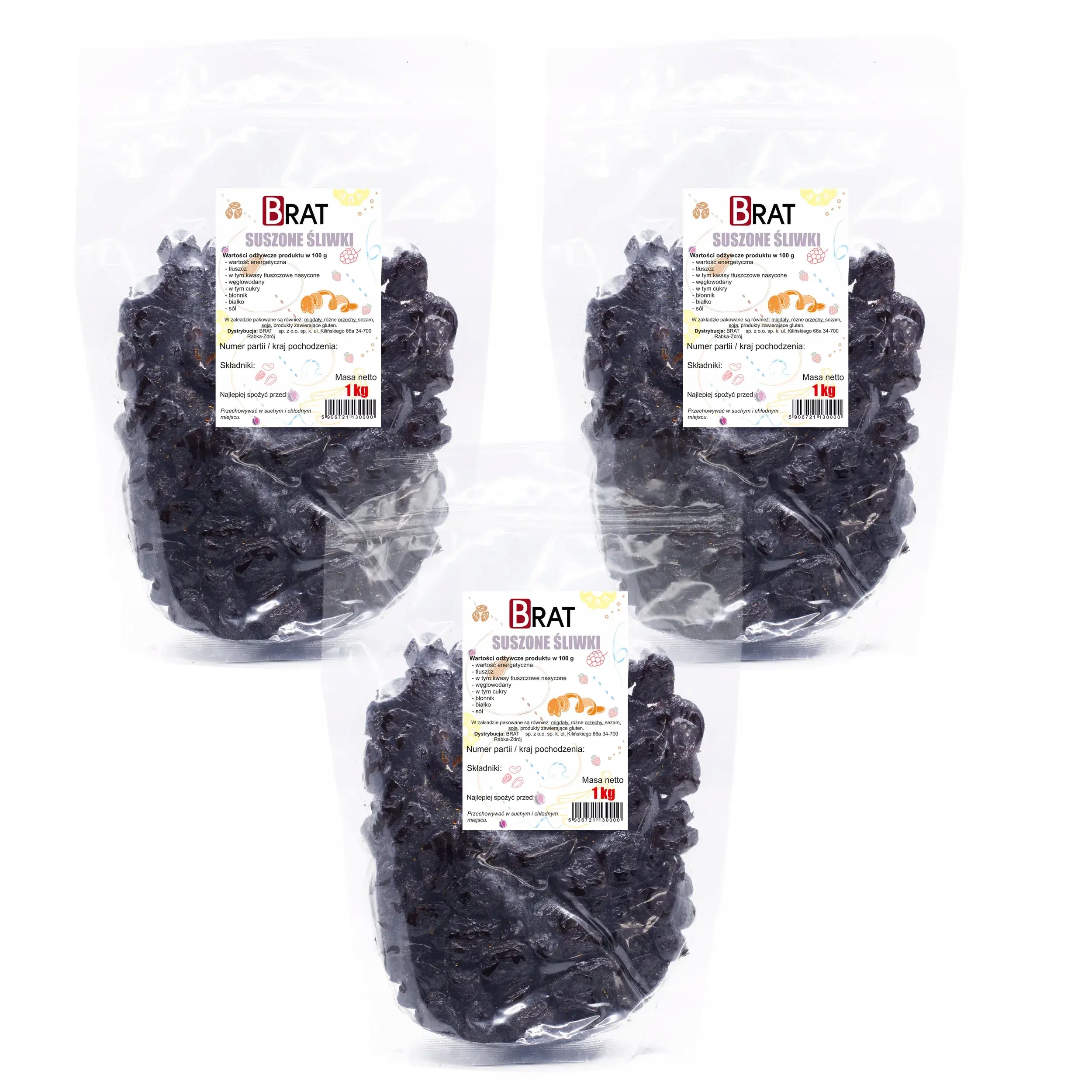 Śliwki Suszone 3kg Śliwka bez pestek