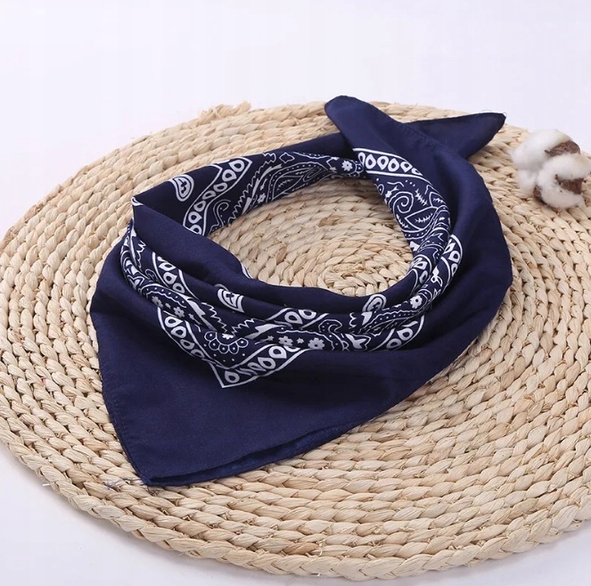 CHUSTKA BANDAMKA CHUSTA BANDANA APASZKA GRANATOWA Marka inna