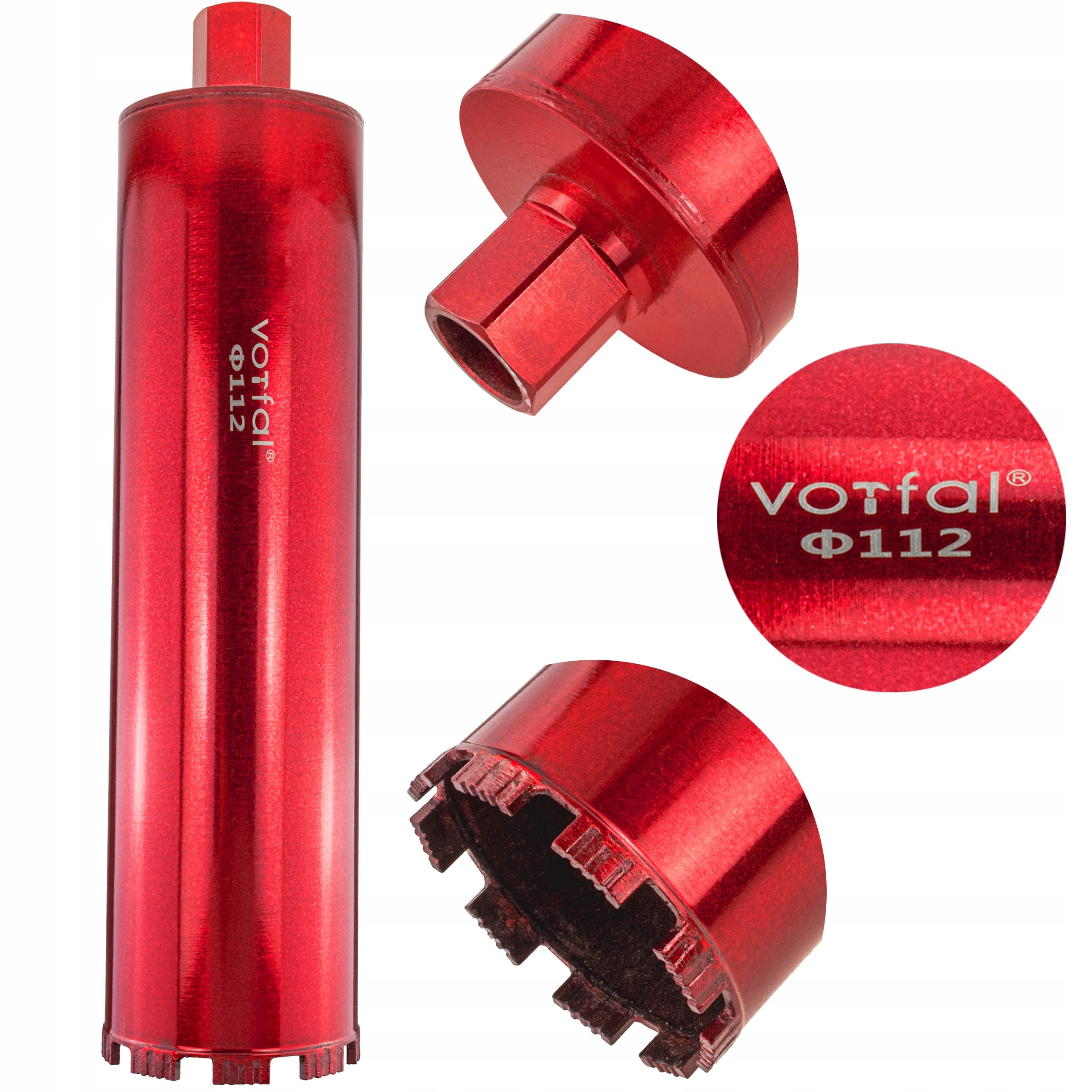 Wiertło Koronowe Diamentowe Do Betonu 112 x 450mm Wiertnica Otwornica