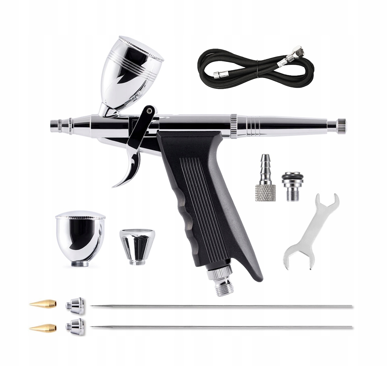 Profesionální Airbrush Se 3 Tryskami A 3 Kelímky pro malování a opracování kůže