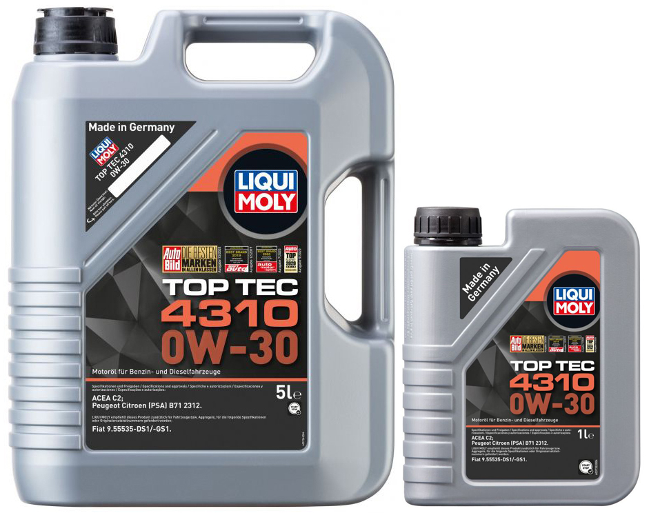 Olej Liqui Moly Top Tec 4310 0W-30 6L C2 9.55535-GS1 9.55535-DS1 B71 2312