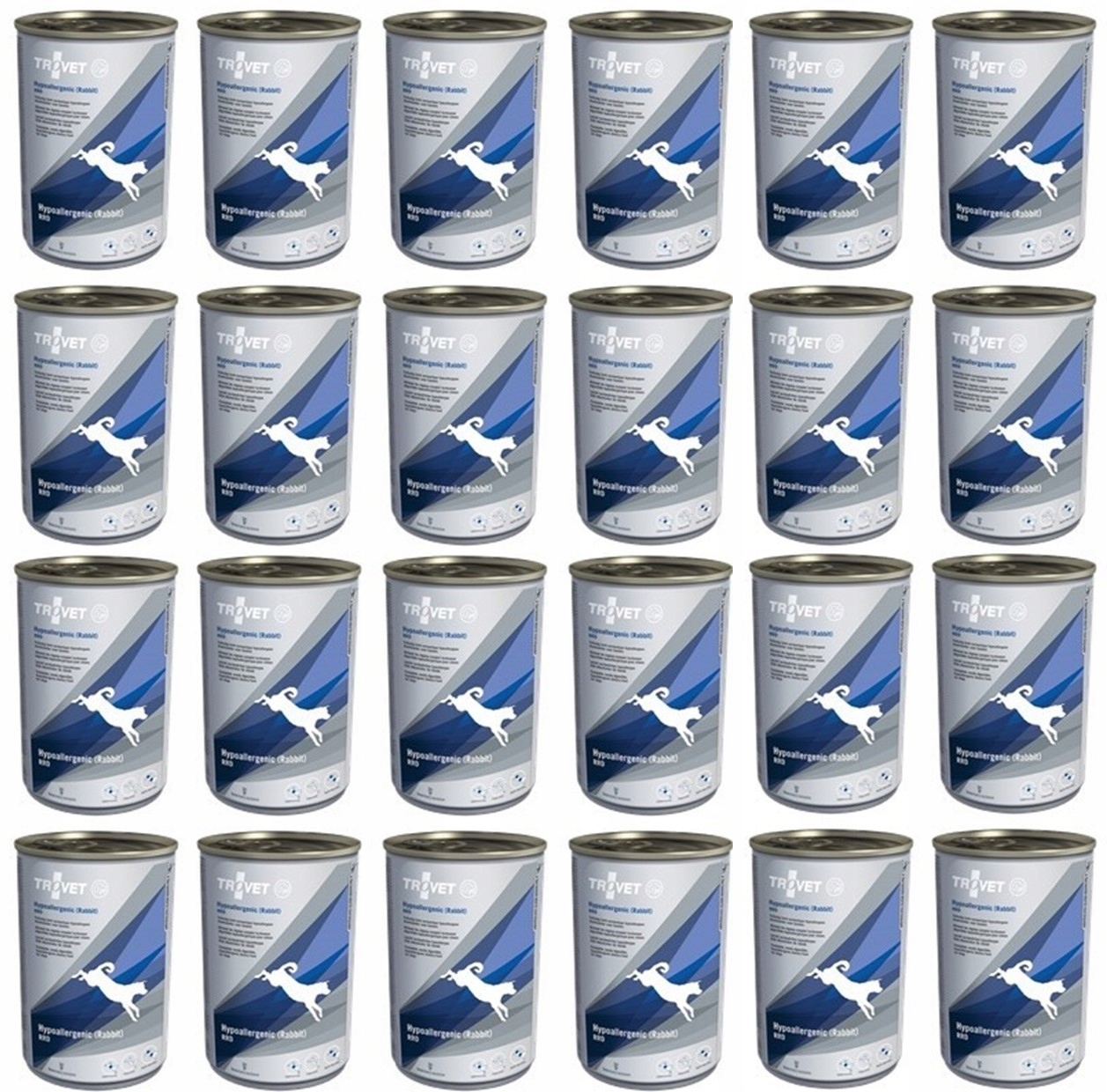 Levně Trovet Dog Rrd Hypoallergenic 24 x 400 g vlhké krmivo s králíkem pro psy