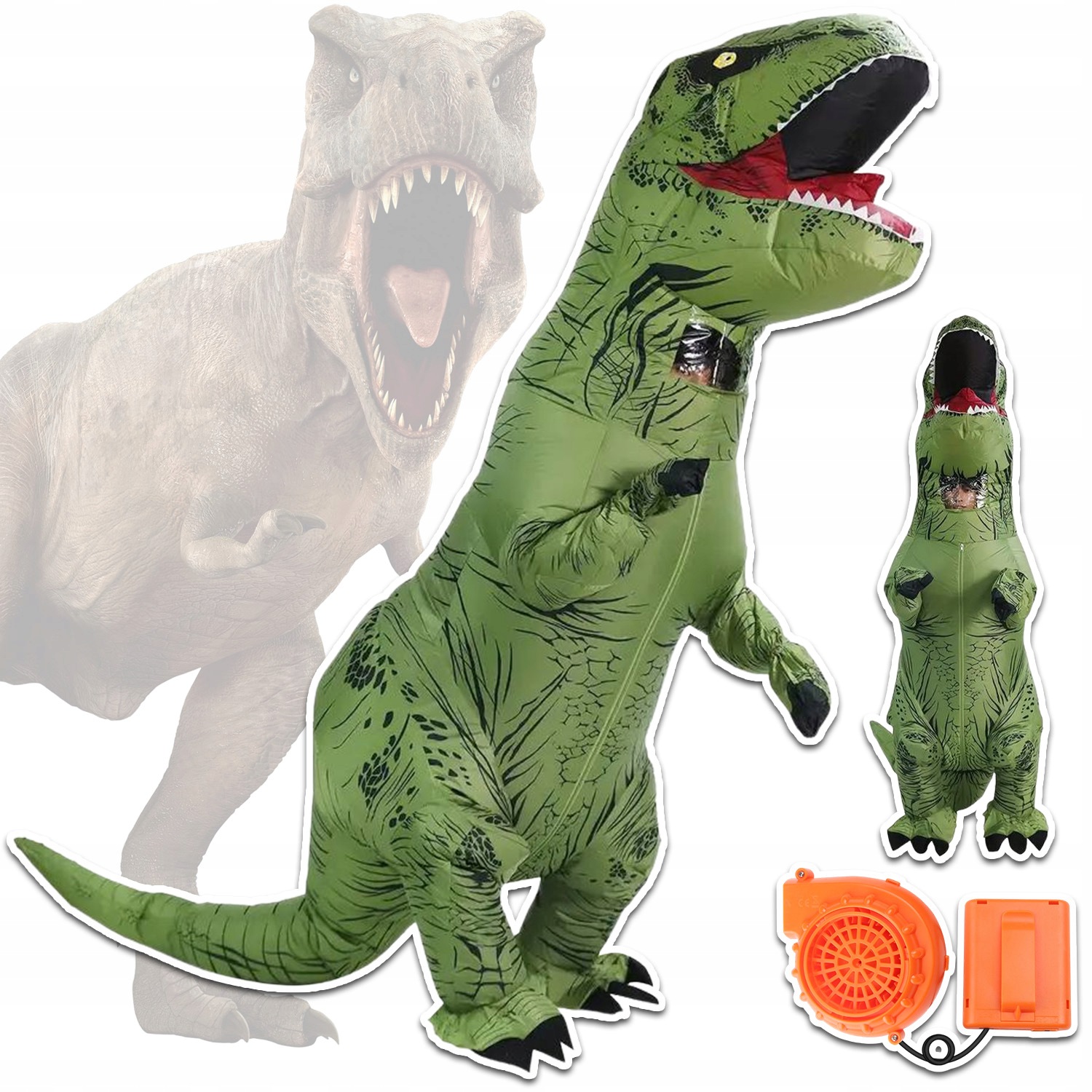 Dinosaurus T-rex Nafukovací Kostým Gigant Nafukovací Převlek Kostým