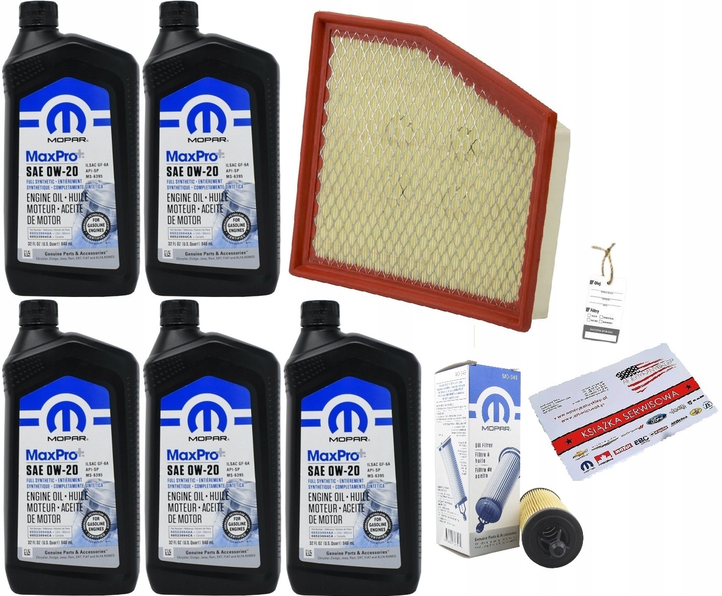 MOPAR 0W20 5L+ FILTRY PACIFICA 3,6 17-21 + GRATISY