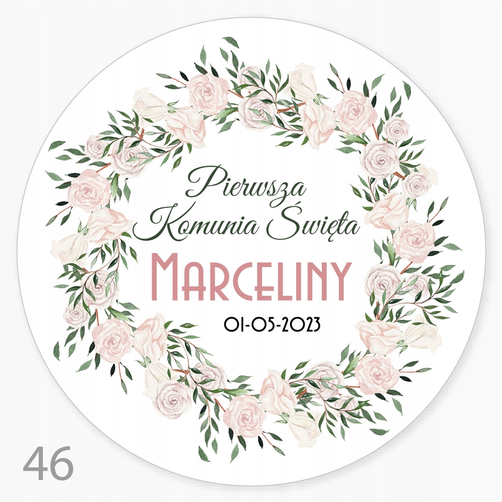 

Naklejki Komunia Św. Personalizowane Twoje Imię 24