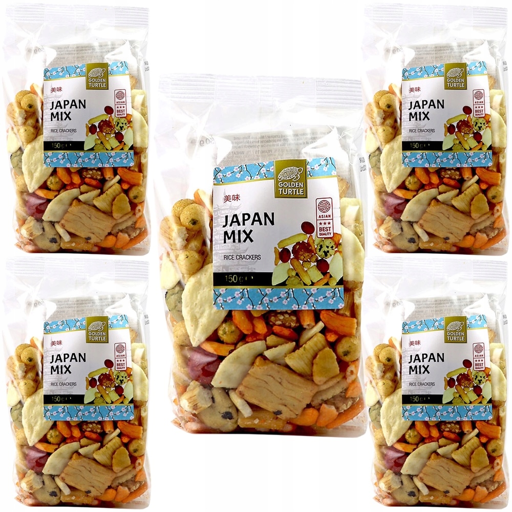 5 x Svačinka Krekry Rýžovo-oříšková směs Japan Mix Crackers 150 g