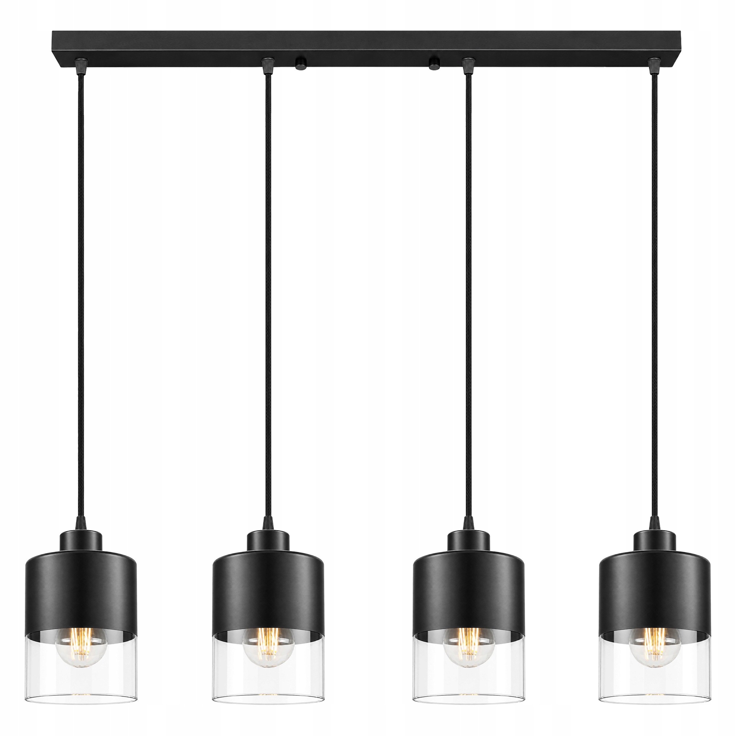 Závěsná Led stropní lampa Stropní Svítidlo Černá Loft Moderní E27