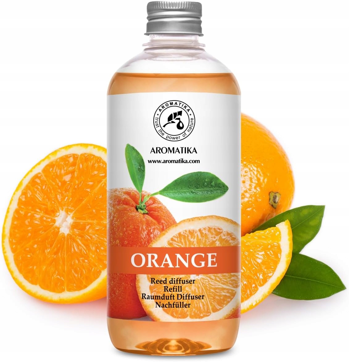 Přírodní Esenciální Olej 100% Do Difuzéru, Vůně Pomeranč, Aroma 500 ML