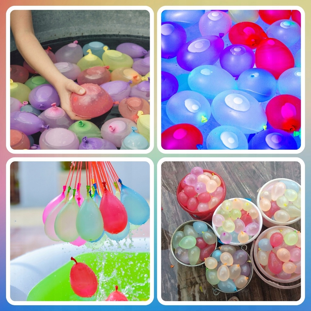 BOMBY WODNE BALONY BALONIKI NA WODĘ AUTOMATYCZNE ZESTAW 111szt Wiek dziecka 3 lata +