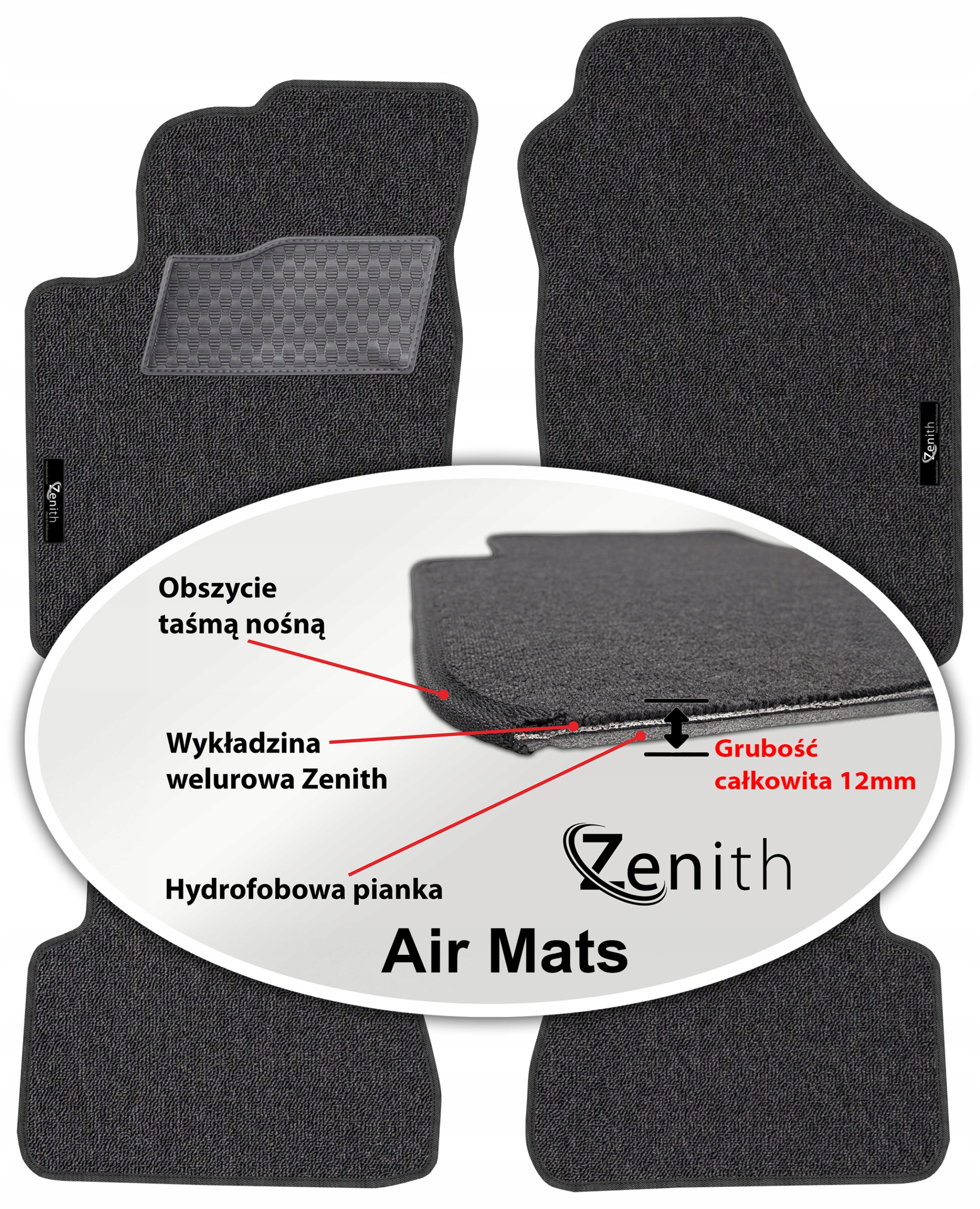 Kia Picanto I Hb Fl 2010-2011 Velúrové koberčeky do auta Zenith Air Mats