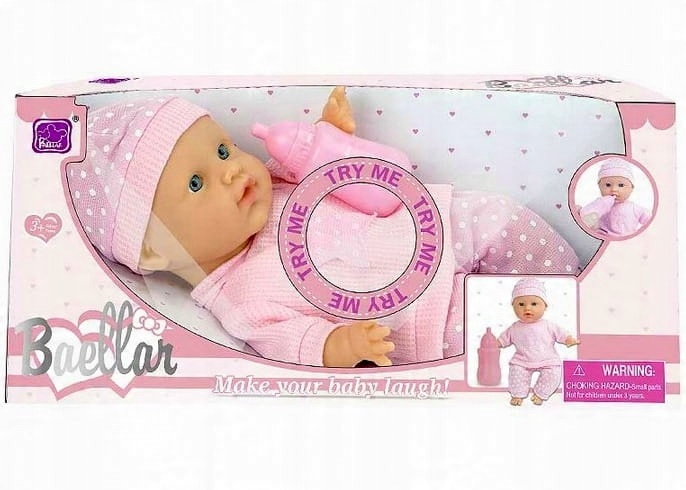 

Lalka Bobas 30 CM Dzidziuś Z Dźwiękiem Butelka