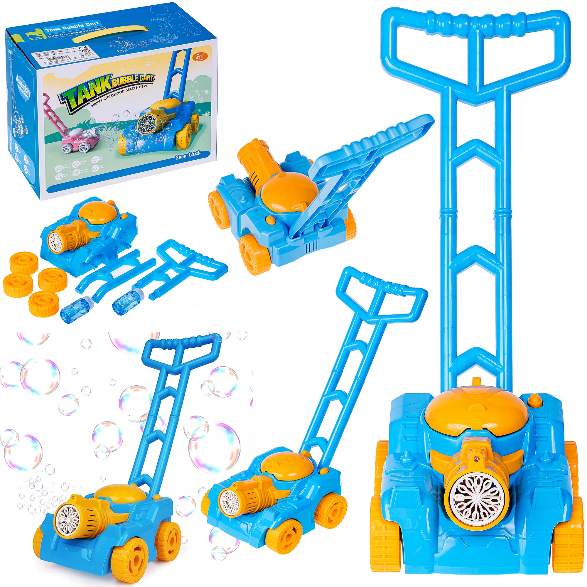 KOSIARKA NA BAŃKI MYDLANE DLA DZIECI + PŁYN DO BANIEK MYDLANYCH PCHACZ