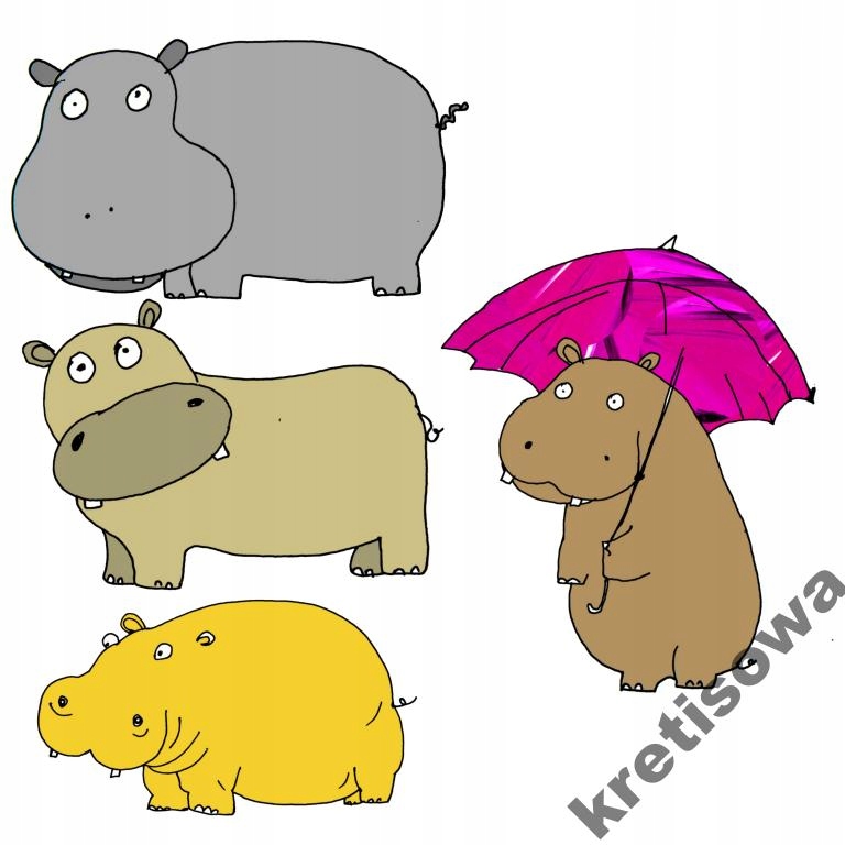 

Damska Koszulka Kto Tam Kto Tam -hipopotam h7a