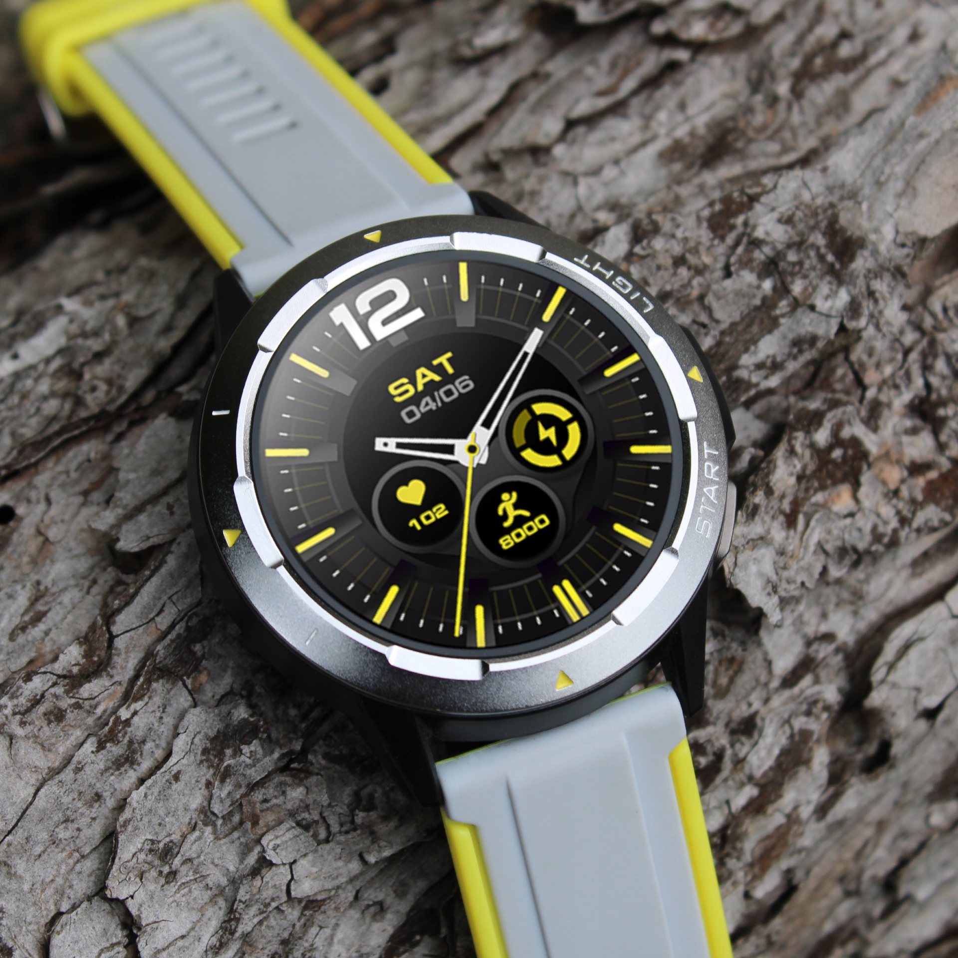 Smartwatch Meski GPS Sportowy Zegarek Czarny Polskie Menu Powiadomienia PL Złącza brak