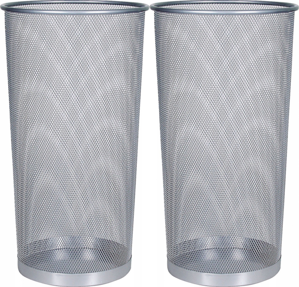 

Stojak na parasole parasolnik metalowy srebrny x2