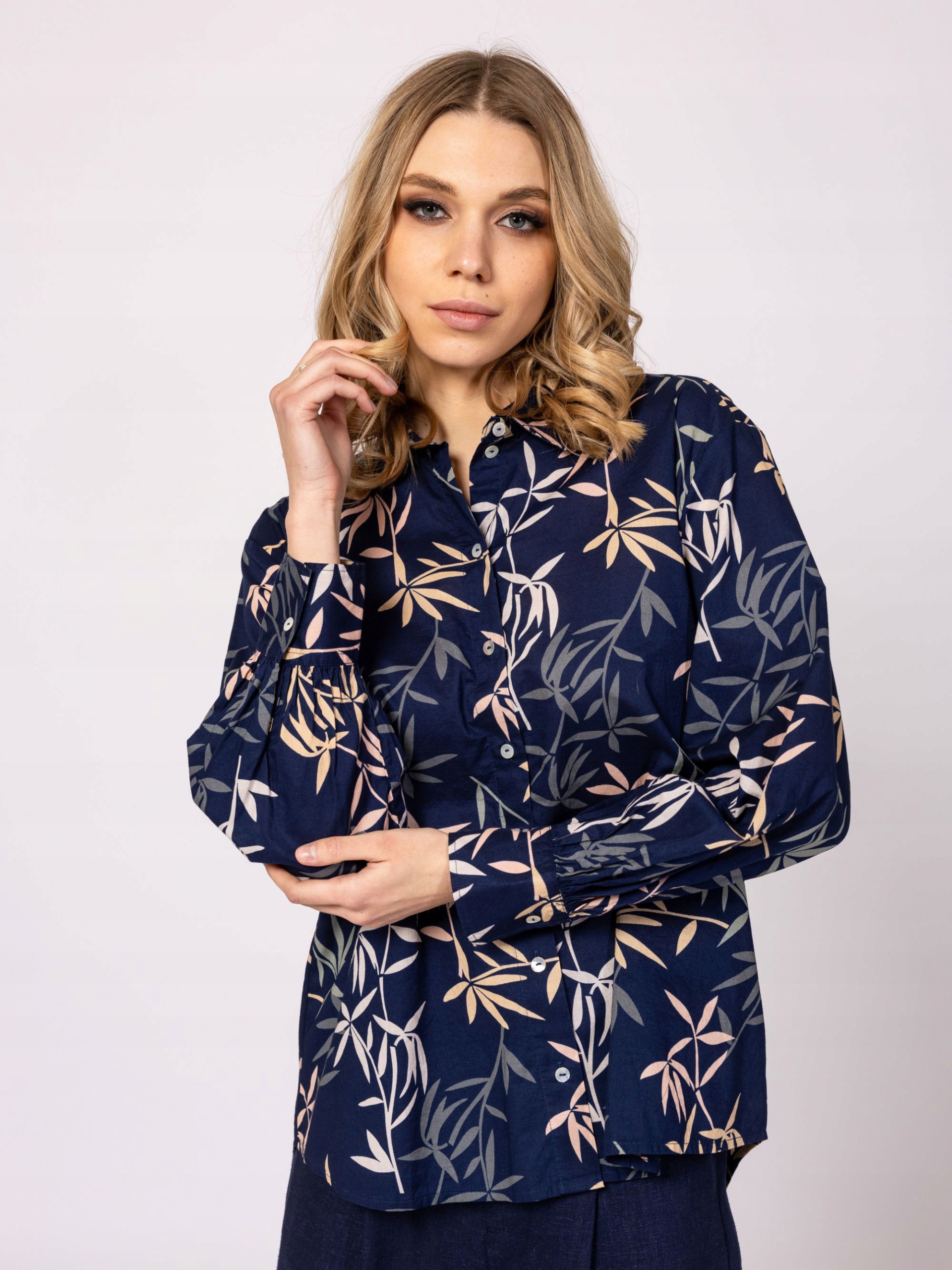 Heavy Tools Elegantní Dámská Košile Halenka Rimba Bamboo Tmavě Modrá S