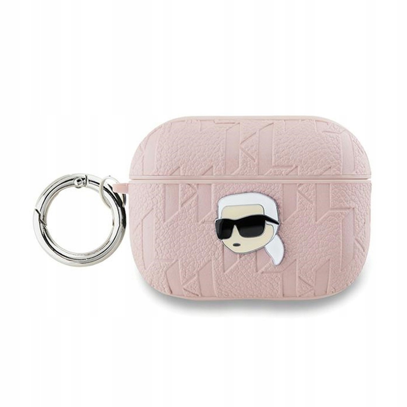 Karl Lagerfeld Monogram Karl Head Pouzdro pro AirPods Pro 2 (růžové)