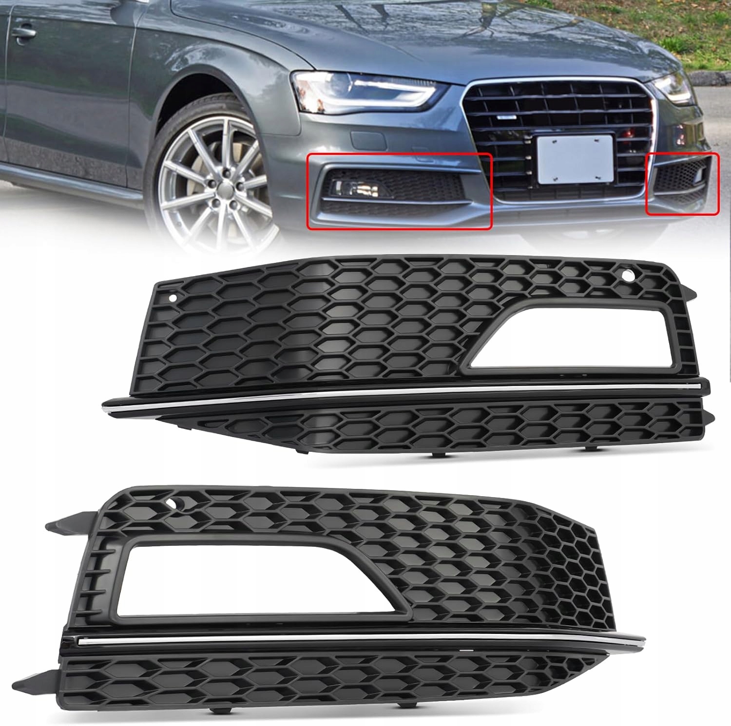 Atrapa Nárazníku Pod Halogenovou Mřížku Audi A4 B8 S4 2013-2015 Pravá Levá