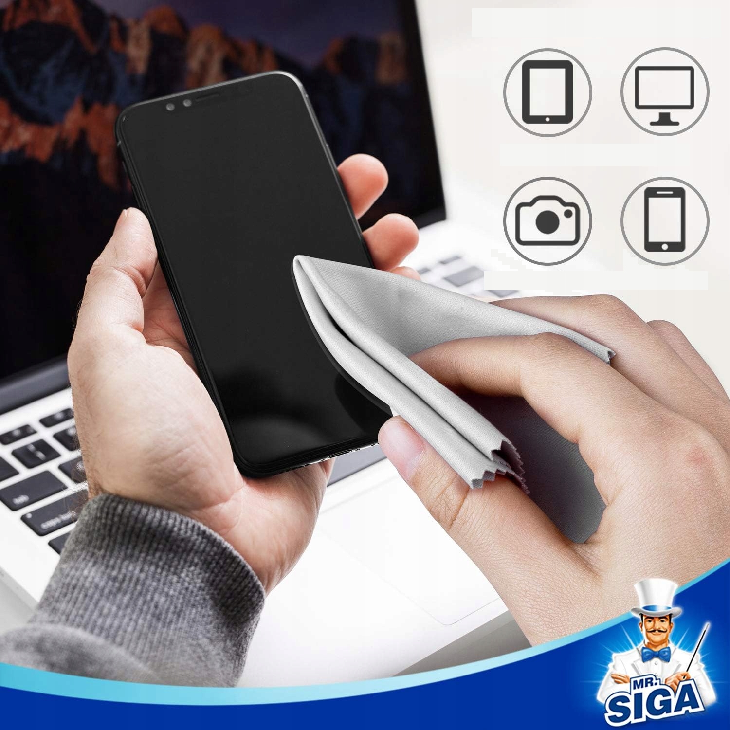 12x ŚCIERKA ŚCIERECZKI Z MIKROFIBRY DO CZYSZCZENIA WYSOKIEJ JAKOŚCI 15x18cm Marka Inna