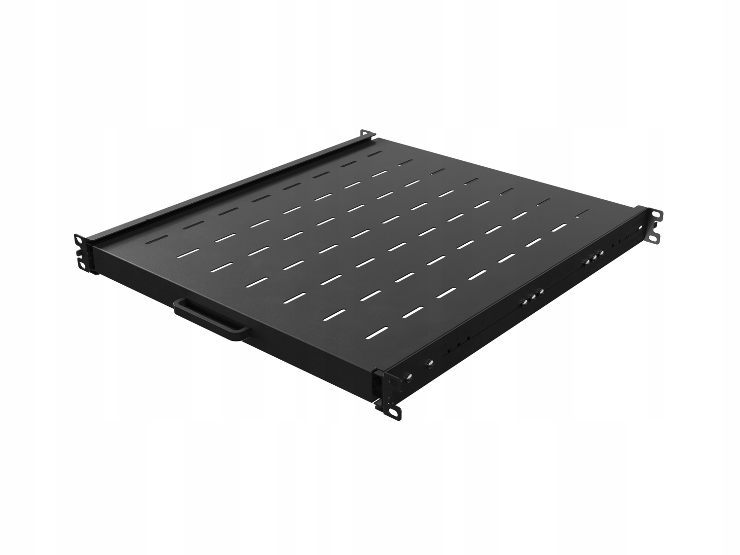 Półka 19" Lanberg wysuwana, czarna 1U/445x500mm (AK-1021-B)