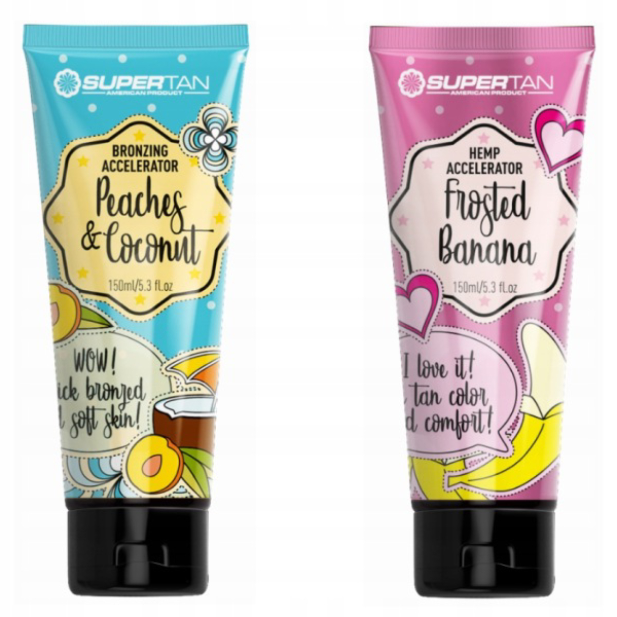 Sada SuperTan Frosted Banana 150 Ml pro světlou pleť Peache Coconut 150 Ml