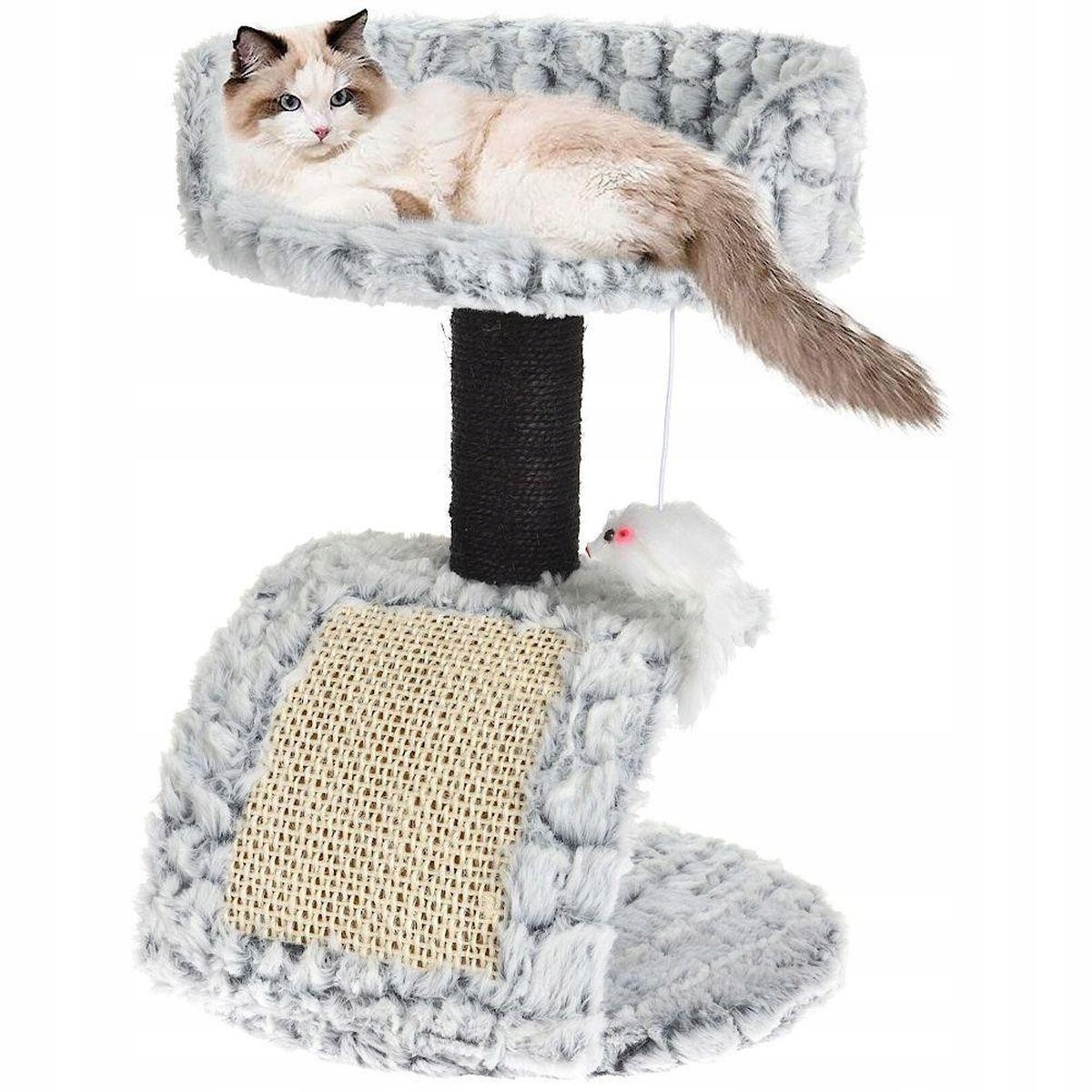 Levně Škrabadlo pro kočky Kočky Pelíšek 30x30cm Stromek Sloupek 40cm s Hračkou