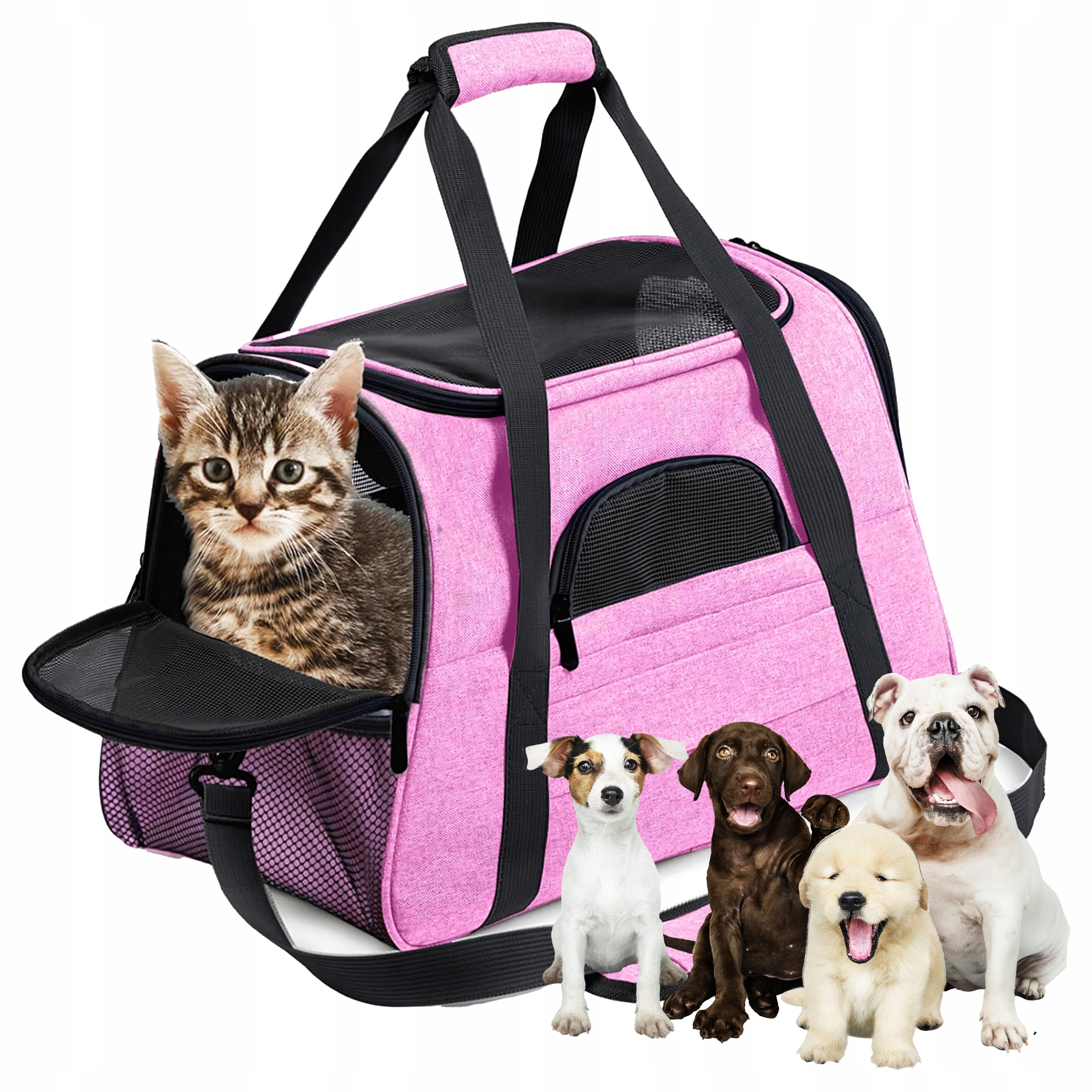 Levně Velký Přepravka pro psa kočku Králíka zvířat Kotec Taška do auta